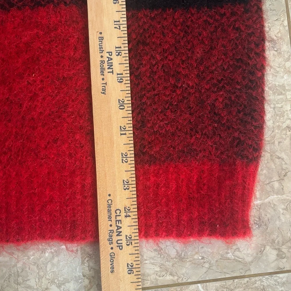 NWT Woolrich x Target Adult Buffalo Plaid Fuzzy Sweater Red Black Sz M (W L/XL)